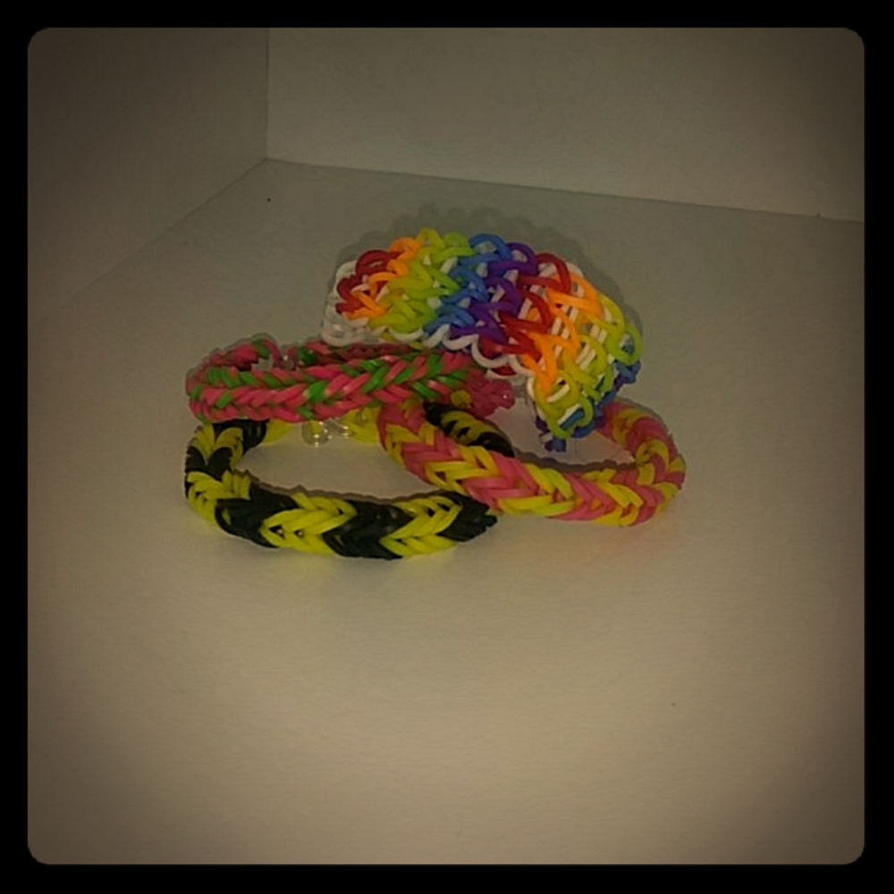 Loom band bracelets